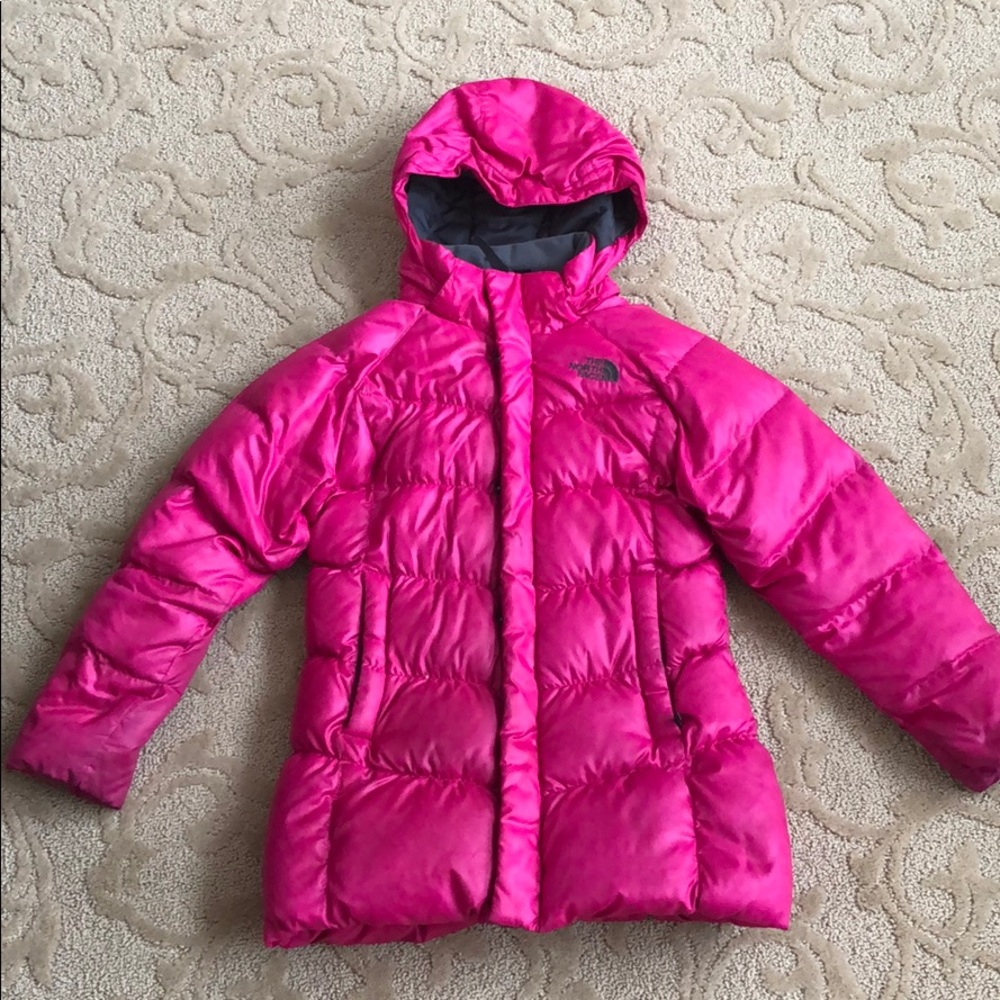 Pink North Face coat